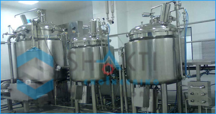 Preparation vessel & liquid syrup plant